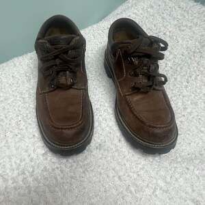 Men's Timberland Heavy Duty Work Casual Shoes Brown Leather 80084 Sz 10.5 M Good